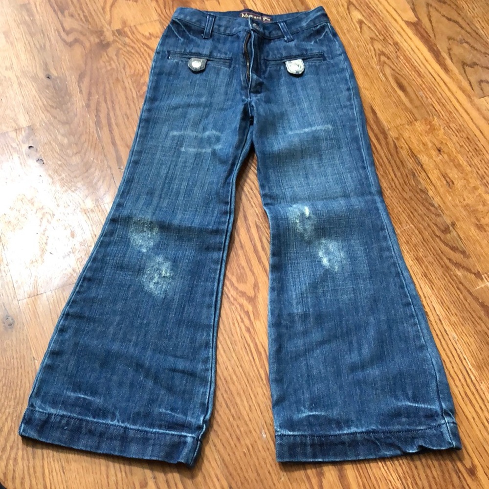 Excellent condition Mustard Pie jeans, wide leg, so cute. Size 7